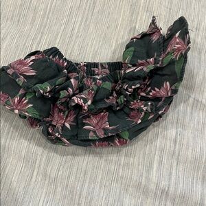 Kate Quinn Dark Gray Bloomers with Pink Floral Design